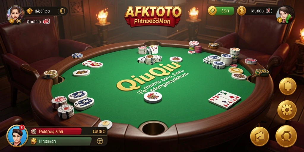 Tampilan gameplay seru di AFKTOTO dengan atmosfer QiuQiu yang menegangkan.