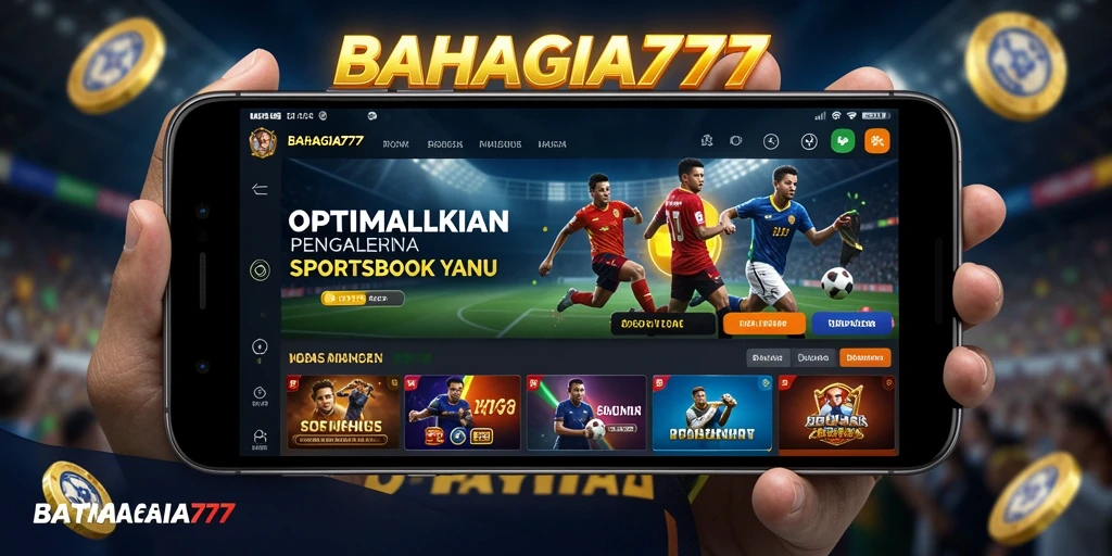 Screenshot BAHAGIA777 yang menunjukkan tampilan taruhan olahraga.