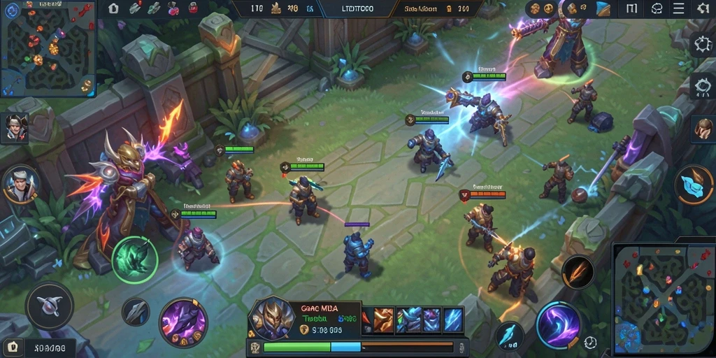 Gameplay seru LTDTOTO dengan aksi MOBA intens.
