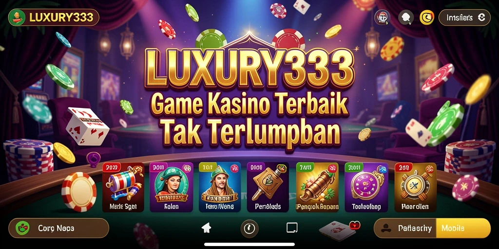 Screenshot utama LUXURY333 menampilkan gameplay kasino yang menarik dan realistis.