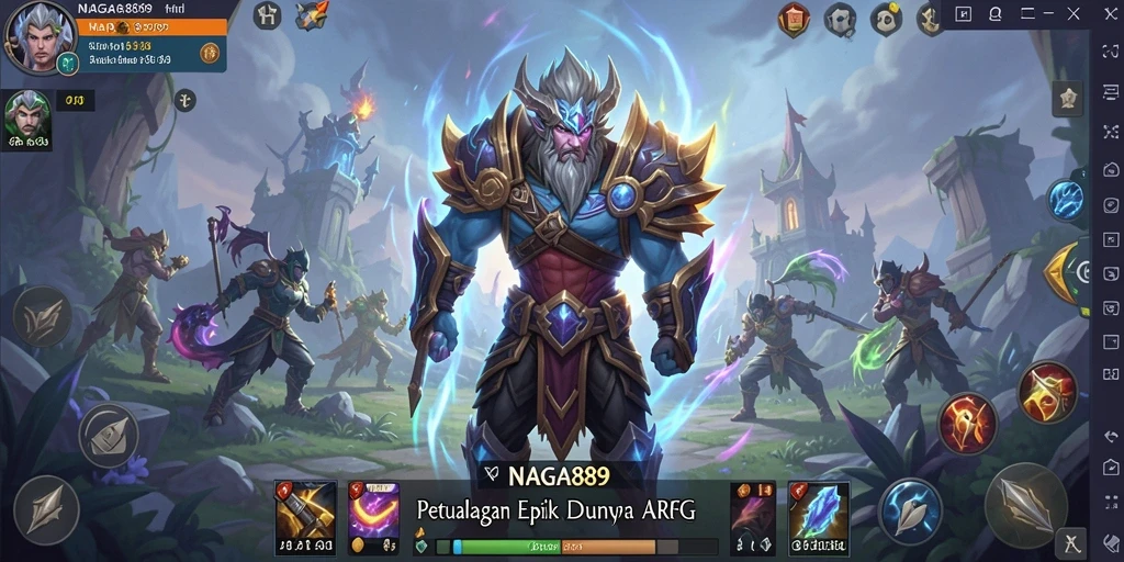 Tampilan gameplay NAGA889 yang mendebarkan dan penuh aksi ARPG.
