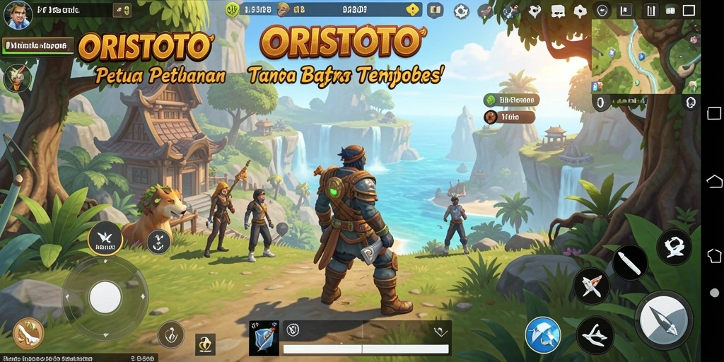 Tampilan gameplay ORISTOTO yang menakjubkan dalam dunia terbuka.