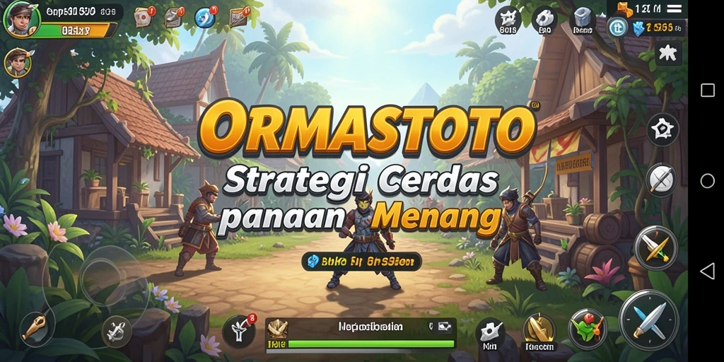 Tangkapan layar gameplay ORMASTOTO yang menampilkan strategi cerdas dalam pertempuran.