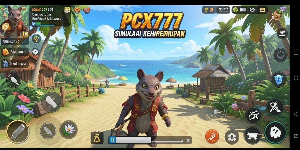 Tampilan gameplay simulator kehidupan yang menarik dan interaktif.