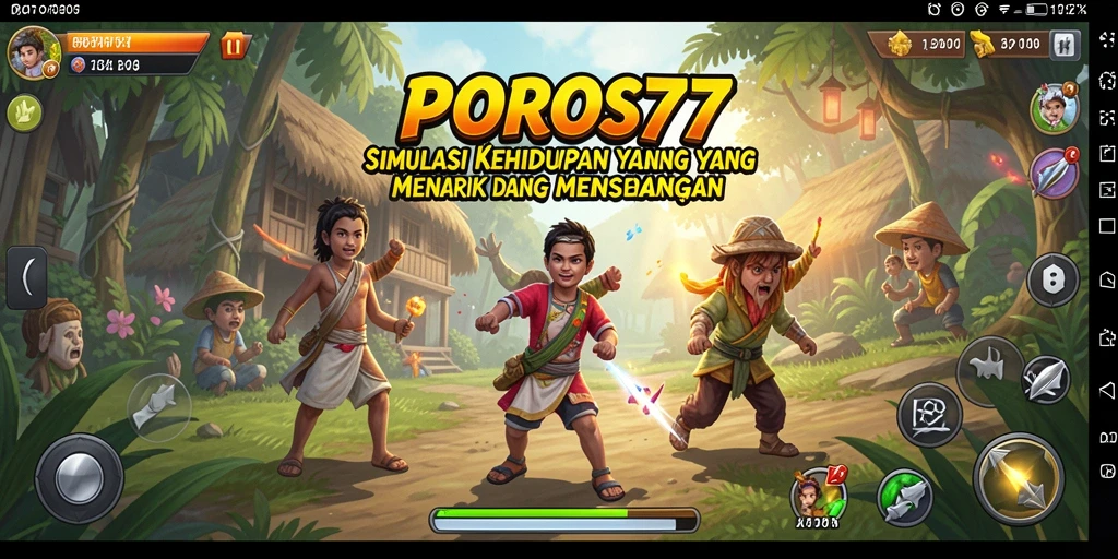 Gambaran menarik dari gameplay Simulation dalam POROS77.