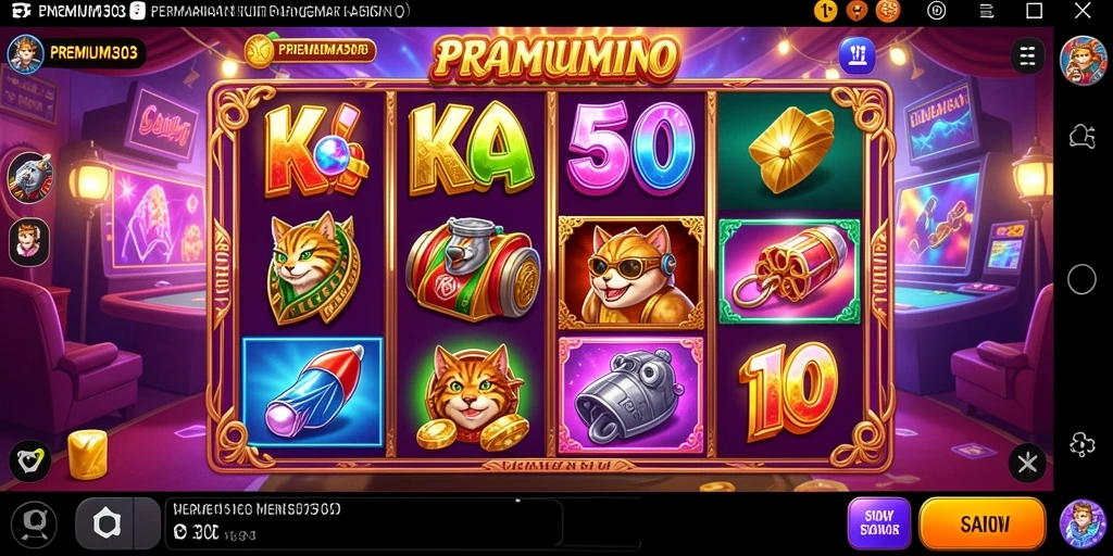Tampilan gameplay Slot yang mendebarkan di PREMIUM303.
