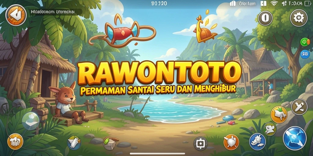 Tampilan gameplay RAWONTOTO yang menyenangkan dan menghibur.