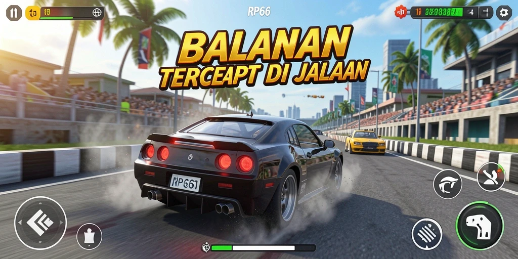 Gameplay Racing RP66 yang mendebarkan dan memukau.