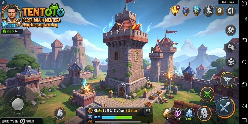 Screenshot gameplay menampilkan kecermatan dalam strategi Tower Defense.